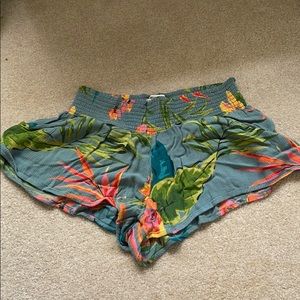 billabong flowy floral shorts